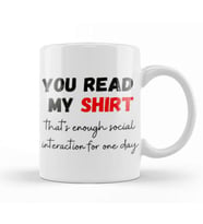 Sarcastic Funny Gift you read my   Sarcastic Funny Kupa Bardak Porselen