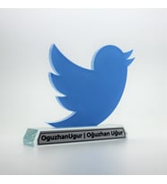 Twitter Logo Plaket