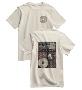 Unisex Kısa Kollu Filistin Eski Gazeti sayfası Baskılı Tişört S - 2xl T300030 (Krem)