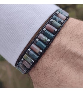 Clays Jewellery Hintakiği & Hematit Taşı Silindir Bileklik