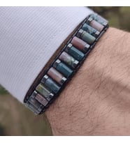 Clays Jewellery Hintakiği & Hematit Taşı Silindir Bileklik