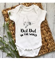 Best Dad in The World Baskılı Bebek Body & Zıbın