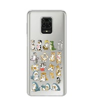 Redmi Note 9 Pro / 9s Uyumlu Kediler Tasarımlı Şeffaf Telefon Kılıfı
