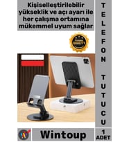 #TelefonTutucu 360 Derece Döner Yüksekliği Ayarlanır Masaüstü Katlanır Telefon Tablet Tutucu Stand