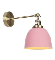 Rys Retro Metal Dekoratif Mafsallı Pembe Duvar Aplik