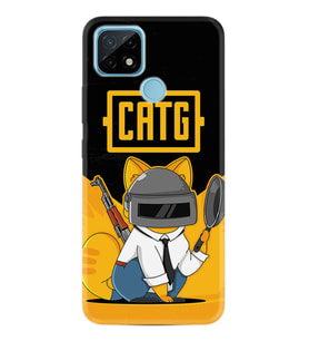 Realme C11 C21 C21Y C25Y C11 2021 Kılıf Desemli Silikon Cat G 1677