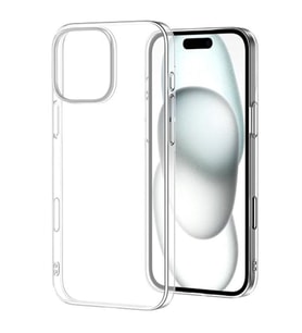 Coverzone iPhone 16 Pro ile uyumlu K?l?f Z-Droga Kapak ?effaf P�r�zs�z Y�zey Kamera �?k?nt?l? Koruma iPhone 16 Pro i�in ?effaf Sert K?l?f