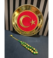 ALTIN VARAKLI TESBİH MASKOT EFE BİLEK BOY 14MM