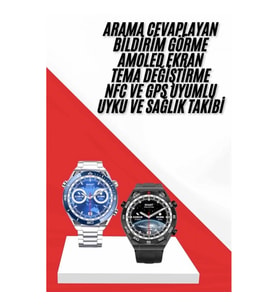 Mey İthalat® Akıllı Saat 1.62 İnç Ultimate Nabız Sensörlü Sesli Görüşme Yapabilen