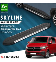 S-Dizayn VW Transporter T6.1 Uzun Şase Skyline Krom Yan Basamak 253 Cm 2019-2024 A+ Kalite