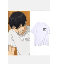 Haikyuu Tobio Kageyama Karasuno Tişört (Beyaz)