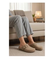 Ayakmod K-117.005 Anatomik Keçe Siyah Kadın Terlik (Camel)
