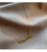 Kişiye Özel 925 Ayar Gümüş Tasarım İsim Kolye (Gold)