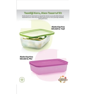 Tupperware Alaska 1 Litre 2 Li Set Buzdolabı Ve Derin Dondurucu Saklama Kabı
