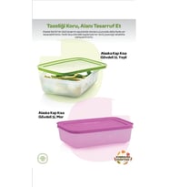Tupperware Alaska 1 Litre 2 Li Set Buzdolabı Ve Derin Dondurucu Saklama Kabı