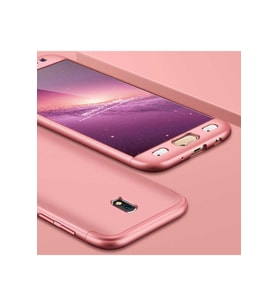 Samsung Galaxy J7 Pro Uyumlu Kılıf Zore Ays Kapak (Rose Gold Altın)