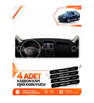 DACİA DUSTER 1.NESİL MAKYAJLI (2013-2017) Uyumlu Ön Torpido Koruma Kılıfı Halısı - Siyah