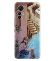 Xiaomi 12 Lite Kılıf Resimli Desenli Silikon Platinium Series Cat And Girl 1808