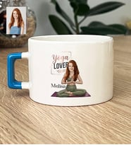 Kişiye Özel Karikatürlü Yoga Lover Motivasyon Lüks Fincan Doğum Günü Hediyesi