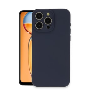 Apple iPhone 15 Pro Max Kılıf Nano içi Kadife Silikon - Lacivert