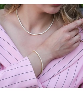 Zirkon Taşlı Gold Kaplama Su Yolu Gümüş Set
