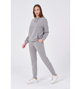 Kadın Yumuşak Kumaş Eşofman Takımı Eşofman Altı ve Sweatshirt