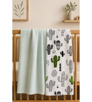 Vanilya Baby %100 Pamuk Çok Amaçlı Yenidoğan Bebek Müslin Örtü 2li - 80x100cm-Oeko-tex sertifikalı