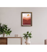 BK Home Doğal Masif Ahşap Çerçeveli Tablo 45x65cm-47