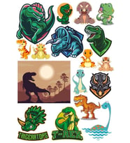 Dinozorlar Sticker Set 4 17 Parça Telefon, Tablet, Defter, Laptop Sticker