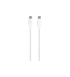 120W Type-C Şarj Kablosu USB-C to USB-C Hızlı Şarj Data Kablosu 1 Metre (Beyaz)