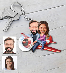 Kişiye Özel Sevgili Tasarımlı Karikatür Anahtarlık 20