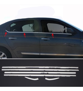 Peugeot 301 Cam Çıtası Kromu Nikelaj 6 Parça