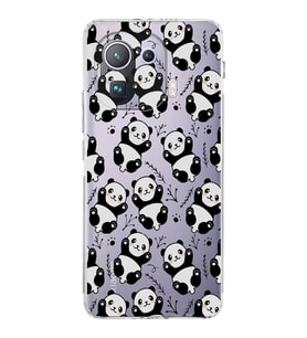 Xiaomi  Mi 11 Pro  Kamera Korumalı Kapak Panda Tasarımlı Şeffaf  Kılıf