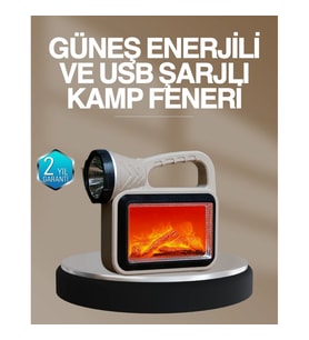 Mey İthalat® Solar COB Alev Efektli Lamba – Güneş Enerjili, Suya Dayanıklı, Taşınabilir