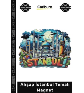 #Magnet Hediyelik Dekoratif Katmanlı Renkli Silüetli Buzdolabı Ahşap İstanbul Temalı Magnet