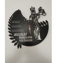 AVUKAT,ADALET,HUKUK BÜROSU,ADLİYE İÇİN DUVAR SAATİ kişiye özel isim ve bilgi yazılı gönderilecektir.