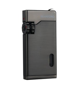 Quantoro Çift Torch Pürmüz Gunmetal Metal Puro Çakmağı - TRZ1144