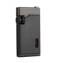 Quantoro Çift Torch Pürmüz Gunmetal Metal Puro Çakmağı - TRZ1144