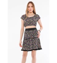 ALEXANDERGARDI DESENLİ CROP TOP (B21-31100) (Çok Renkli)