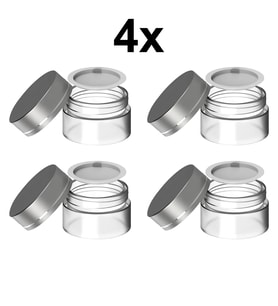4 Adet 35 ml Boş Şeffaf Cam Seyahat Krem ve Organizer Kavanozu Kozmetik Kutu