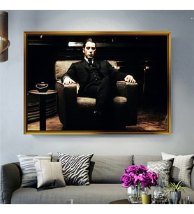 Tablore The Godfather Al Pacino Michael Corleone Çerçeveli Kanvas Tablo Modern Salon Dekoru