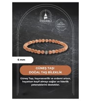 Güneş Taşı 6mm Doğal Taş Bileklik