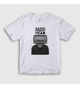 Presmono Unisex Çocuk Beyaz Radio Radiohead T-Shirt 104313tt