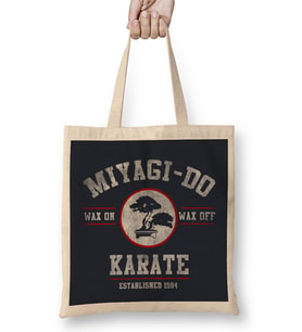 Miyagi Do Karate Kid Wax On Wax Off Bez Çanta Uzun Saplı