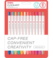 ZEBRA CLICKART MARKET PEN LT 12 LI SET