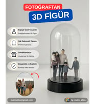 Fanus İçinde Kişiye Özel 3D 4-5 Kişilik Figür (10cm)