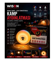 Wıson WS-888 Profesyonel Kamp Lambası Renkli Şerit 3 Farklı Güçlü Aydınlatma Işığı