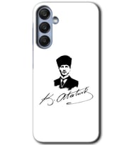 Galaxy A35 Kılıf HD Desen Baskılı Kılıf - Kemal Atatürk İmza