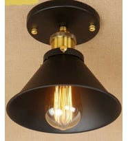RİOLİGHT RETRO TEKLİ METAL PLOFONYER AVİZE (Siyah)