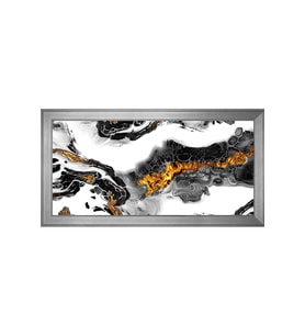 Soyut Şekiller Motifli Kanvas Tablo 80 x 110 cm Silver Çerçeve